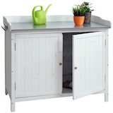 thumbnail of PROREGAL Gartenschrank mit Arbeitsplatte HxBxT 86x104x52cm Outdoor Tanne Holz Weiß Pflanztisch