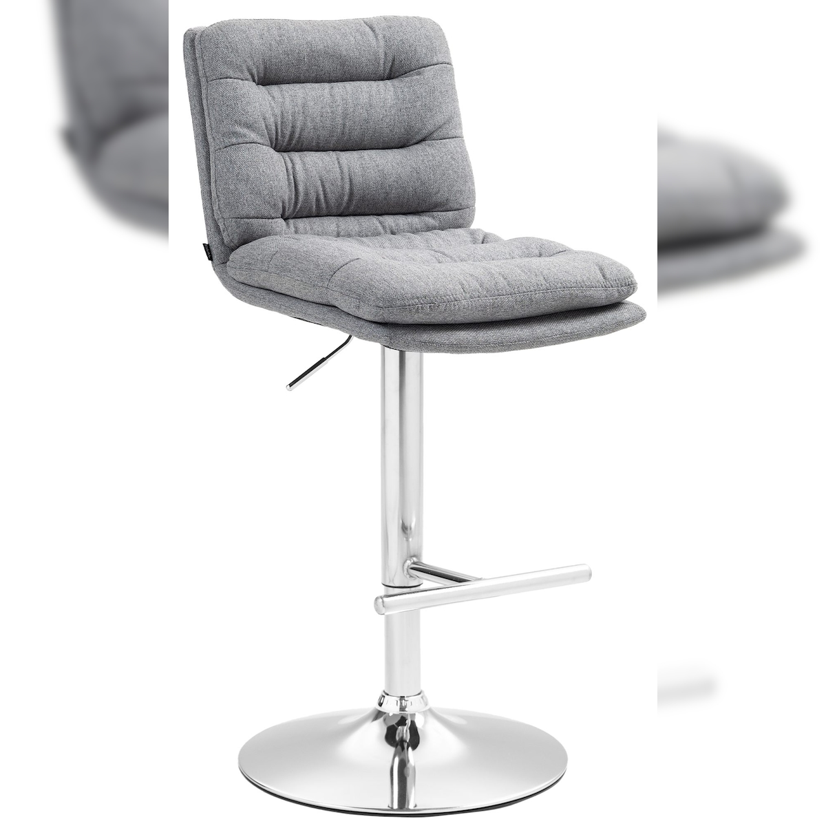 CLP Barhocker Damar Stoff grau/chrom