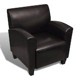 thumbnail of Helloshop26 - Fauteuil chaise siège lounge design club sofa salon cuir synthétique marron foncé 1102043/3