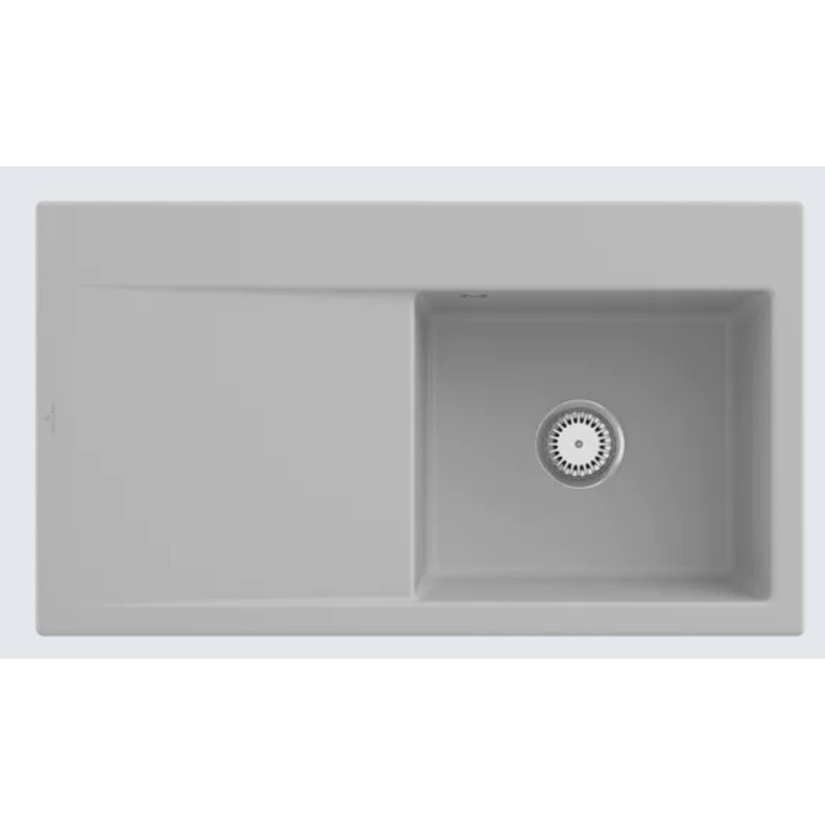 Villeroy&Boch Spülbecken mit Abtropffläche links, Subway Style 50 Steam Grau 90x51cm, Keramik, Handbetätigung