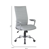 thumbnail of Dmora Sedia da ufficio Ddim, Poltrona presidenziale con braccioli, Sedia ergonomica da ufficio, 63x65h108/118 cm, Grigio