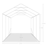 thumbnail of vidaXL Garagenzelt PVC 2,4x3,6 m Grün