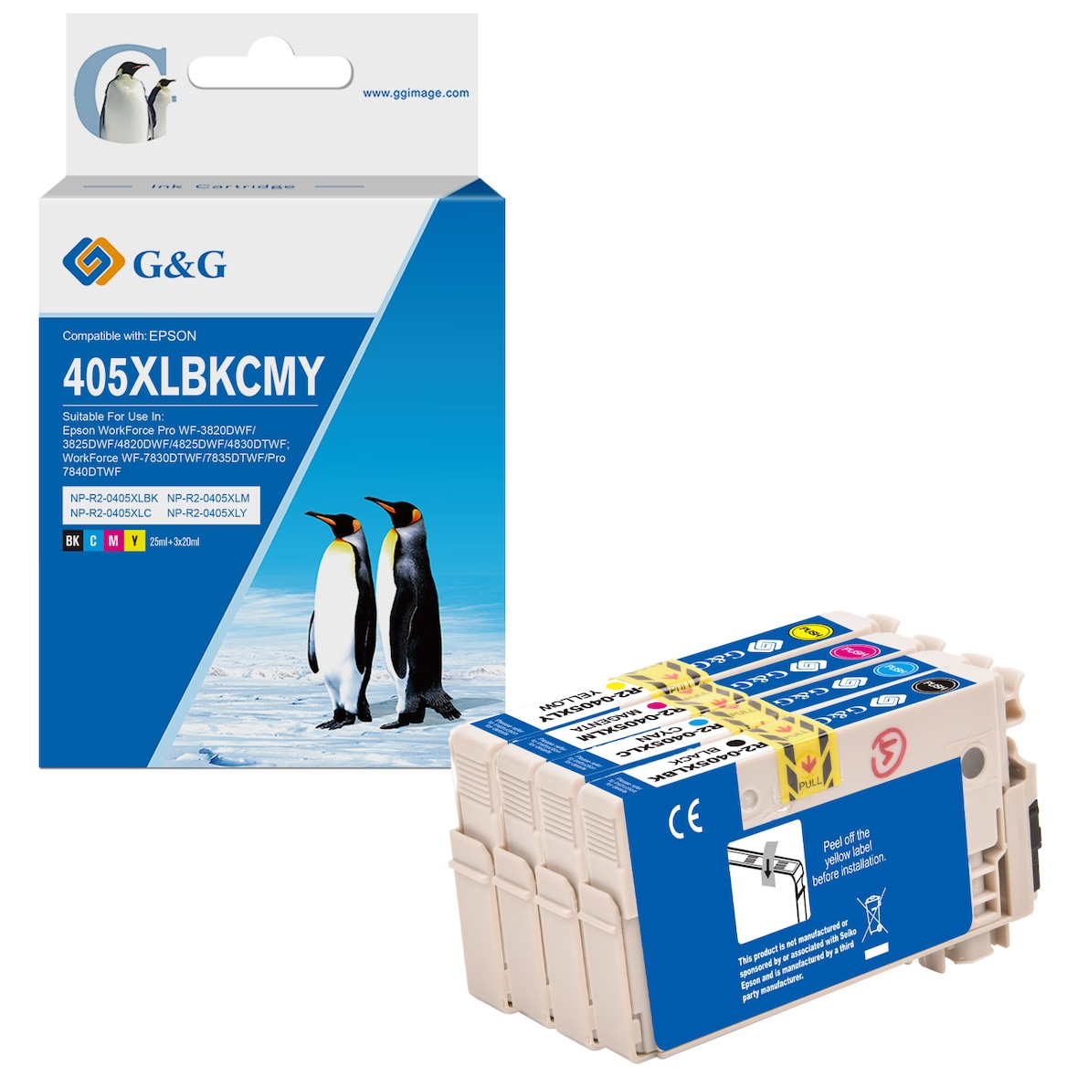 G&G Huismerk Inktcartridge Alternatief voor Epson 405 405XL - multipack Hoge Capaciteit