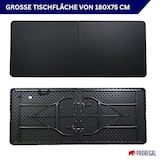 thumbnail of CHEFGASTRO Bierzeltgarnitur klappbar 180cm 3-teilig 1x Buffettisch 2x Bierbänke mit Tragegriffe Rattan Optik Kunststoff wetterfest Gartengarnitur