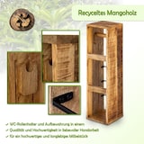 thumbnail of Klopapierhalter Toilettenpapierhalter Holz 17x17 H 65 cm Klorollenhalter quadratisch Mangoholz