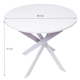 thumbnail of Tavolo rotondo ZEN, 90 x 90 x 77 cm, Capacità per 4 persone, Colore bianco opaco, Gambe in metallo laccato bianco opaco _ ZENIIBLBL