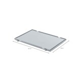 thumbnail of PROREGAL Scharnierdeckel für Eurobehälter | HxBxT 2,7x30x40cm