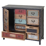 thumbnail of Armario boticario HWC-A43, cómoda, madera maciza de abeto aspecto shabby vintage 84x90x32cm