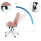 thumbnail of Silla de oficina / silla giratoria AVEA terciopelo rosa hjh OFFICE