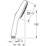 thumbnail of Pommeau de douche - GROHE Vitalio Comfort 110 26092001 - 3 jets (Pluie/Stimulant/Massage) - Sélection facile -Economie d'eau -C Grohe