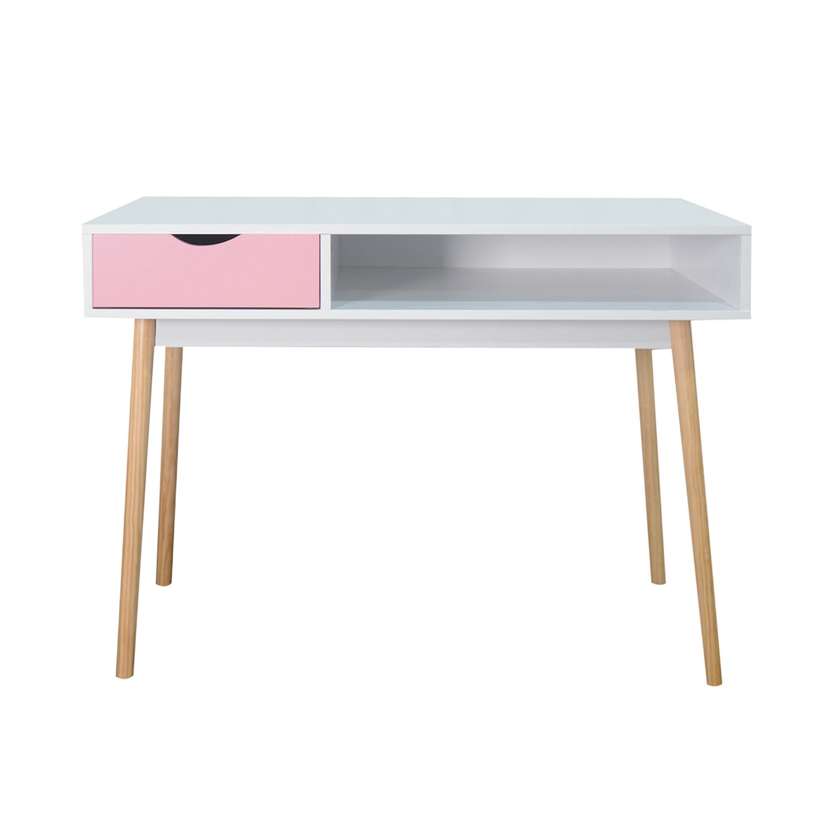 Consola Onepink Blanco/rosa 100x50x75cm Thinia Home