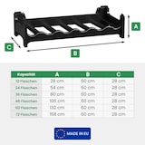 thumbnail of ARTECSIS Weinregal stapelbar Kunststoff für 48 Flaschen, stabiles Flaschenregal für Gastronomie und Lagerraum, erweiterbare Weinlagerung, Schwarz