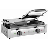 thumbnail of METRO Professional Dubbele contactgrill GPG2201, roestvrij staal, 57 x 36 x 20 cm, geribbeld, met vetopvangbak, zilver