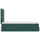 thumbnail of vidaXL Ottoman-Bett mit Matratzen Dunkelgrün 90x200 cm Samt