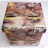 thumbnail of Hocker aus Kunstleder Sitzhocker 2009 Aufbewahrungsbox 40 cm Sitzwürfel Truhe