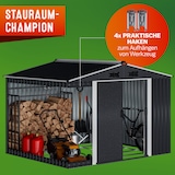 thumbnail of GARDEBRUK® XXL Metall Gerätehaus 5m² mit Fundament anthrazit