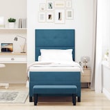 thumbnail of vidaXL Boxspringbett mit Kopfteil Dunkelblau 200 x 90 cm Samt