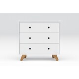 thumbnail of Möbilia Kommode | 3 Schubladen | MDF, Pinie | B 95 x T 50 x H 90 cm | weiß-natur | 12020021 | Serie KOMMODE