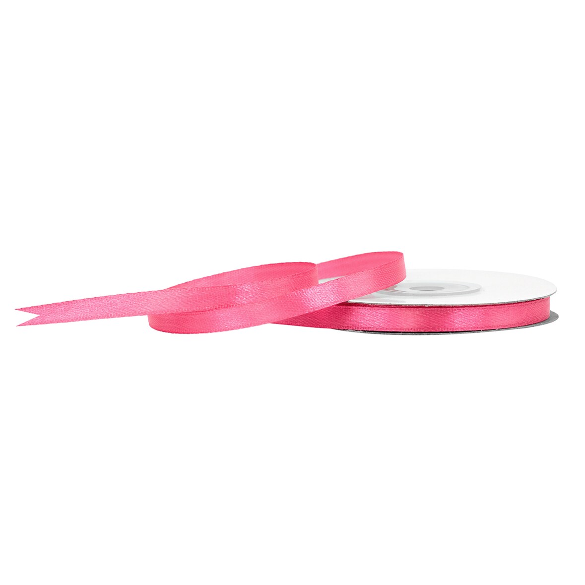 6mm Satinband 25m Schleifenband Geschenkband Dekoband Stoffband Uni Kamelie Pink