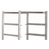 thumbnail of Tournus-wagen voor servieskorven  Afmeting 630 x 630 x 1785 mm  4 zwenkwielen uit polyamide (roestvrij), 2 blokkeerremmen