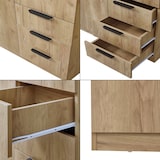 thumbnail of Helloshop26 - Moderner Kleiderschrank fürs Schlafzimmer zeitloses Aufbewahrungsmöbel 1 Kleiderstange 4 Einlegeböden 3 Schubladen 03_0006370