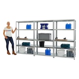 thumbnail of PROREGAL 3x Schwerlastregal Steel Eagle | HxBxT 180x100x40 cm | Fachlast 130kg | Verzinkt | Stecksystem Lagerregal Regalsystem 3 Stk.