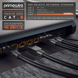 thumbnail of Primewire 4x Netzwerk-Adapter RJ-45 (Ethernet) zu Netzwerkkabel, Netzwerkstecker RJ45 CAT 8 - Gigabit Ethernet LAN Kabel - 40 Gbit/s, schwarz