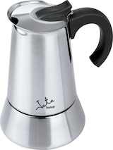 thumbnail of Cafetera italiana de acero inoxidable JATA CAX104 de 4 tazas. Apta para todas las cocinas, incluida inducción. Asa maciza