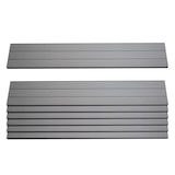 thumbnail of Set di 7 doghe per schermo privacy in WPC Sarthe, pannelli frangivento, circa 1 m², certificati FSC® ~ 90 cm, grigio