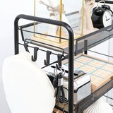 thumbnail of HOMCOM Carrello da Cucina a 4 Ripiani con 4 Ganci e 4 Ruote Nero