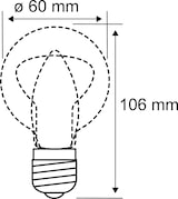 thumbnail of Paulmann LED Birne Filament   E27 230V 2x806lm 2x7W 4000K  Matt 28924