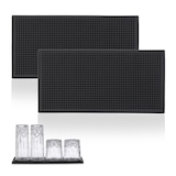 thumbnail of Relaxdays Barmatte 2er Set, mit Noppen, 30 x 15 cm, Abtropfmatte aus PVC, Geschirr trocknen, für Bar und Spüle, schwarz