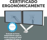 thumbnail of Fellowes Brazo para monitor doble horizontal Platinum  con 2 puertos USB, tamaño máximo monitor 32", fijación de pinza o atornillado a la mesa