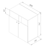 thumbnail of VCM Badmöbel Hochschrank Dreso Weiß H. 74 x B. 80 x T. 39 cm