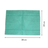 thumbnail of Grüne Welle, Universaltücher mit Textilcharakter, grün-weiß, 55 % Viskose, 45 % Polyester, ca. 25x38 cm, 50 Tücher