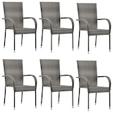 thumbnail of HELLOSHOP26 - Juego de comedor de 7 piezas muebles de jardín resina tejida gris 02_0014361