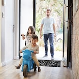 thumbnail of Relaxdays Fußmatte Gummi, 45 x 75 cm, wetterfest, rutschfest, Fußabtreter Ornamente, Türvorleger innen & außen, schwarz