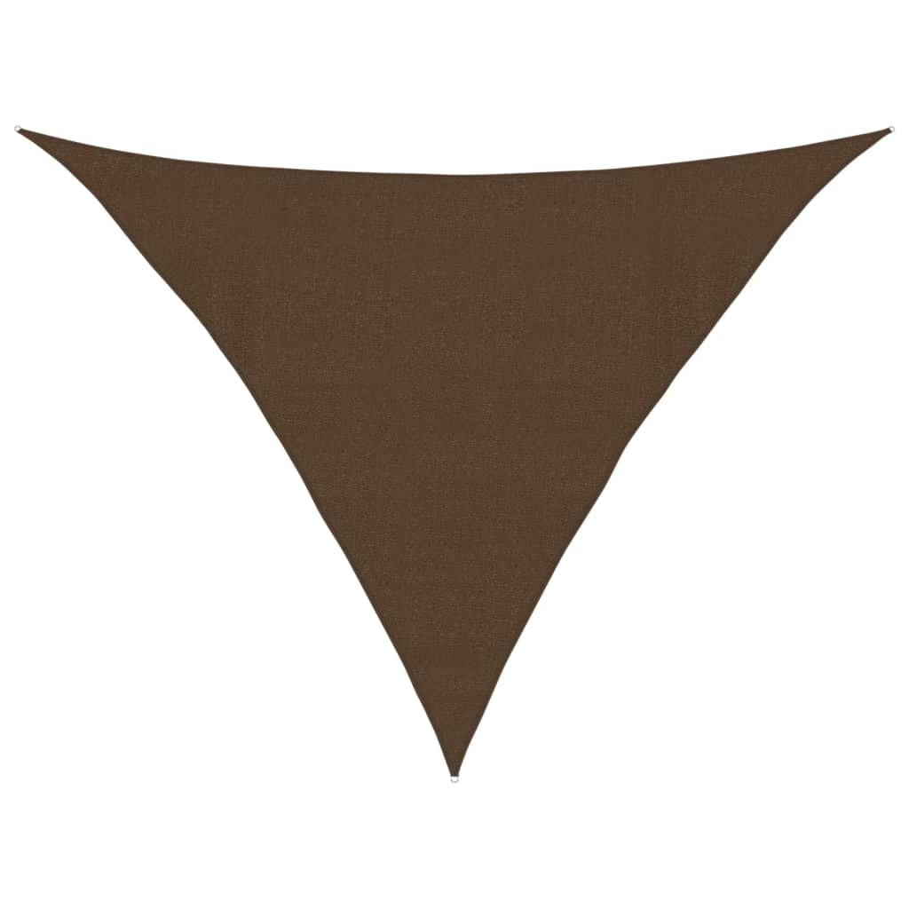 Toldo de vela marrón HDPE 160 g/m² 4x4x5,8 m