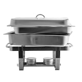 thumbnail of 11 tlg. SET Edelstahl Speisenwärmer Warmhaltebehälter Chafing Dish