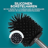 thumbnail of HGMD Toiletborstel Siliconen met Houder - Zwart – Wc Borstel - Toilet Borstel Houder – Sneldrogend, Stevig en Hygiënisch