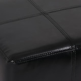 thumbnail of Lote de 2 cubos de asiento taburete Onex, cuero + polipiel, 36x36x36cm ~ negro