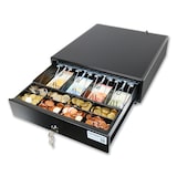 thumbnail of Monepass CD146e – 33,5cm – Cassetto portadenaro Low Duty 4 banconote / 8 monete con apertura automatica RJ11/RJ12