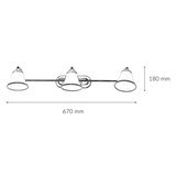 thumbnail of Licht-Erlebnisse Badlampe Spiegel GRANDO in Bronze Edelstahl Glas 3-flammig E14 flexible Wandleuchte Jugendstil, 1/1/913