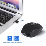 thumbnail of TOJ Draadloze Ergonomische Muis - USB-C 2.4GHZ Ontvanger - 1600DPI - Zwart