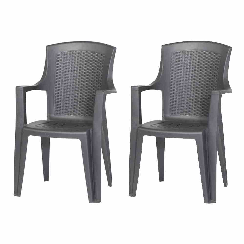 Pro Garden Eden SET 2x Stapel Sessel anthrazit