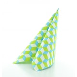 thumbnail of Sovie HOME Serviette Chicago in Blau-Grün aus Linclass® Airlaid 40 x 40 cm, 12 Stück - 3D-Optik