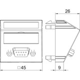 thumbnail of OBO Bettermann Multimediaträger D-Sub9 MTS-DB9 F RW1 6104694