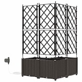 thumbnail of vidaXL Gartenpflanzer Braun 80 x 80 x 142 cm Stahl