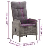 thumbnail of vidaXL 3-tlg. Garten-Bistro-Set Poly Rattan Grau