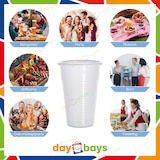 thumbnail of DayBays 50 Stk. Trinkbecher 300ml Ø8cm Plastikbecher 0,3L weiß PP